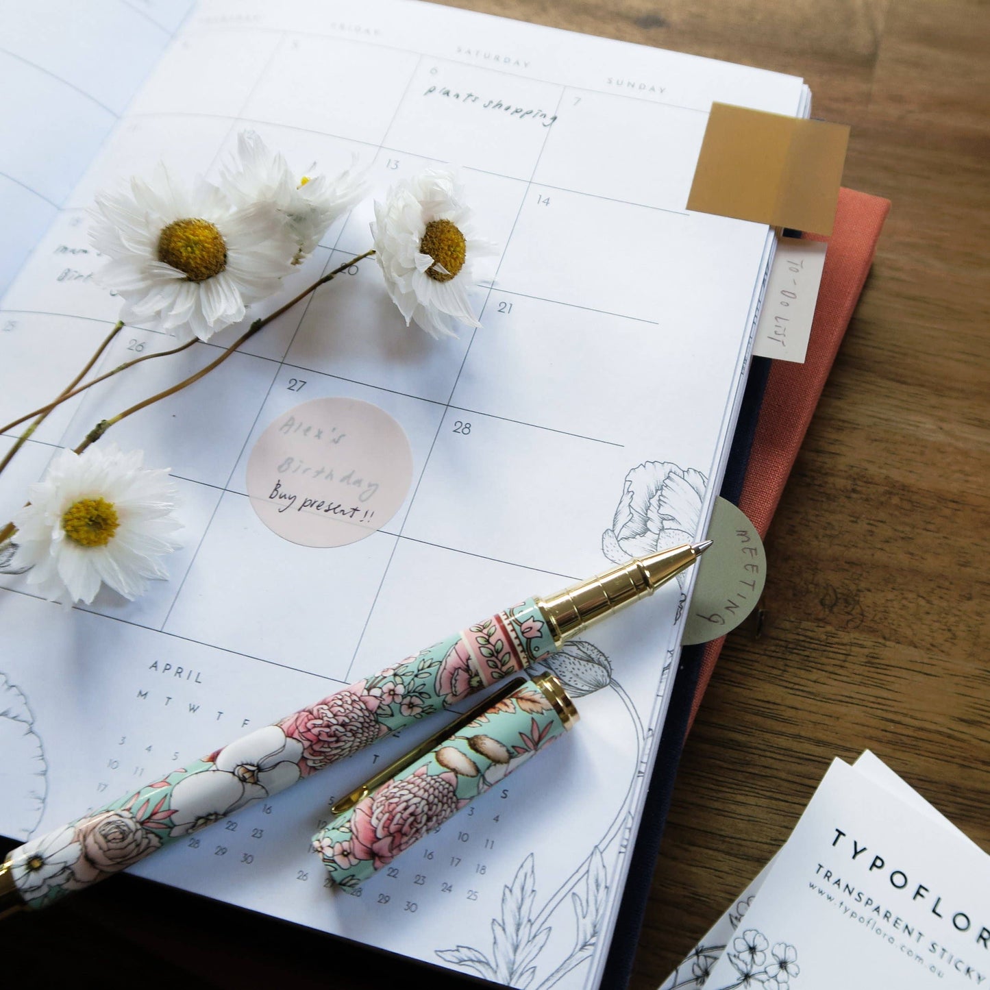 Transparent Sticky Notes - Olive + Sage Circle