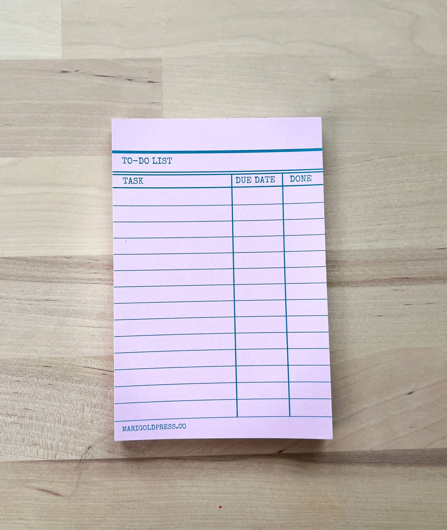 Pink Library Card Notepad