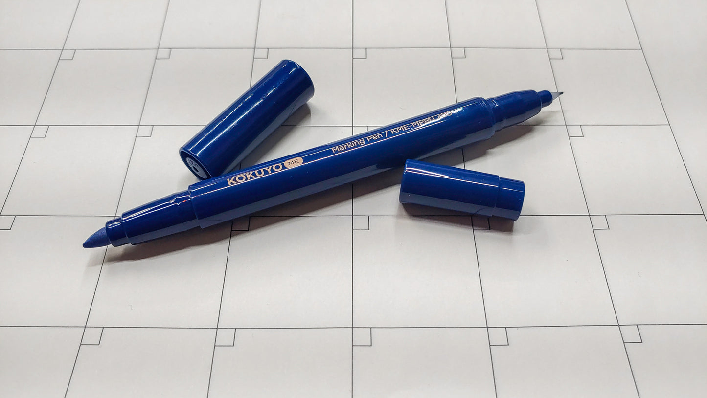 ME 2 Way Marker Pen - Graphite Blue