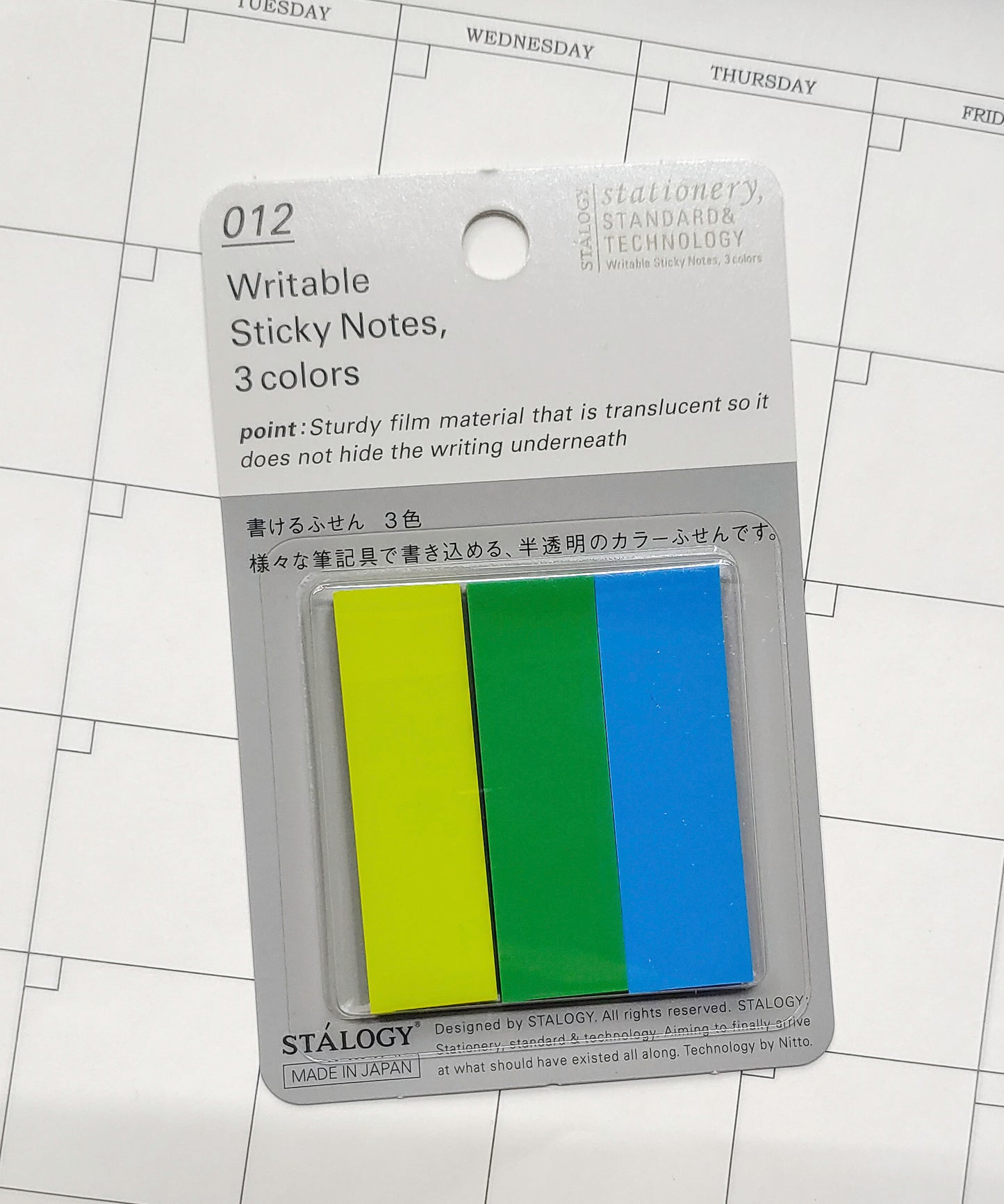 Writable Sticky Notes - 3 Colors - Set B
