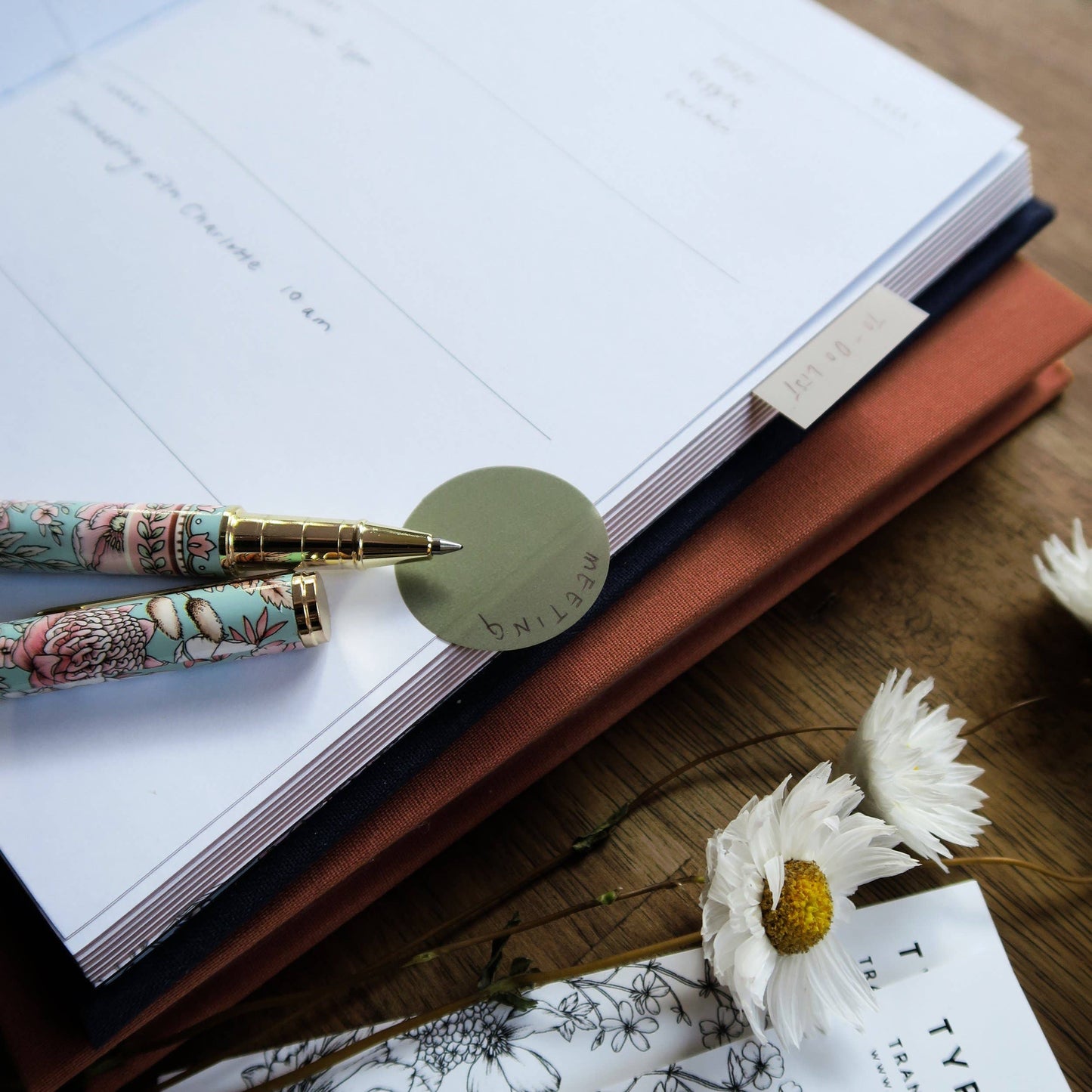 Transparent Sticky Notes - Olive + Sage Circle