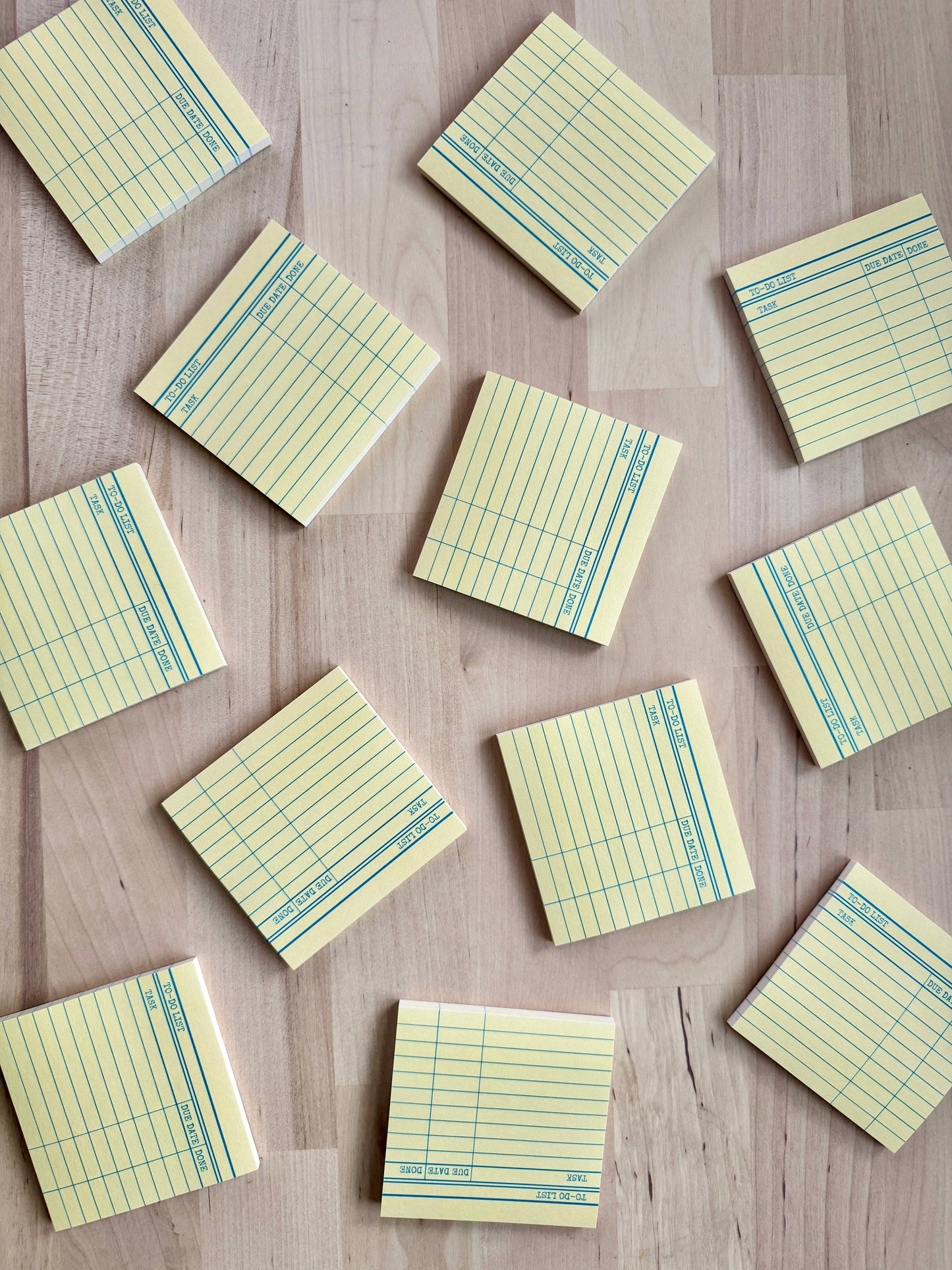 Yellow Library Card Post-It Sticky Notes