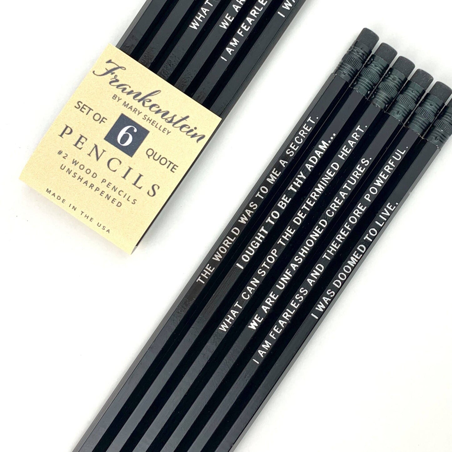 Frankenstein Quote Pencils