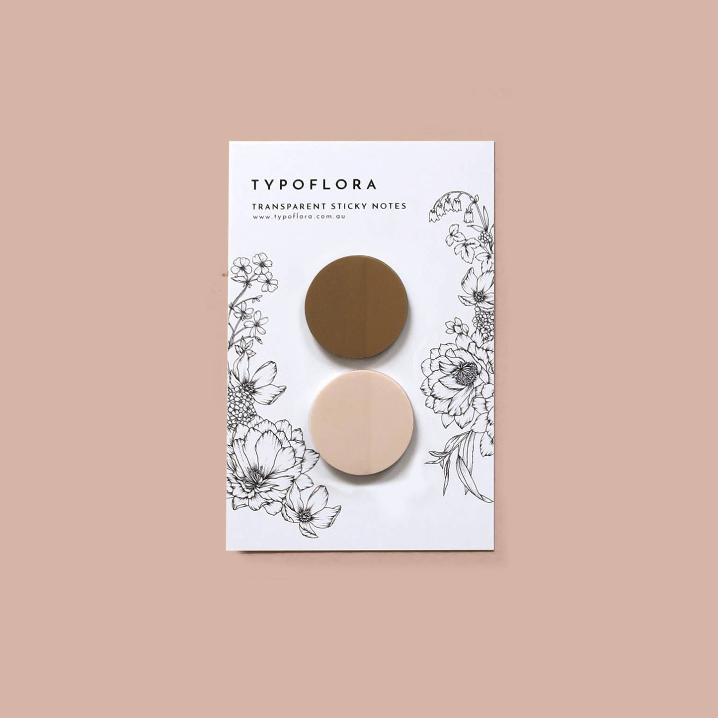 Transparent Sticky Notes - Mocha + Latte Circle