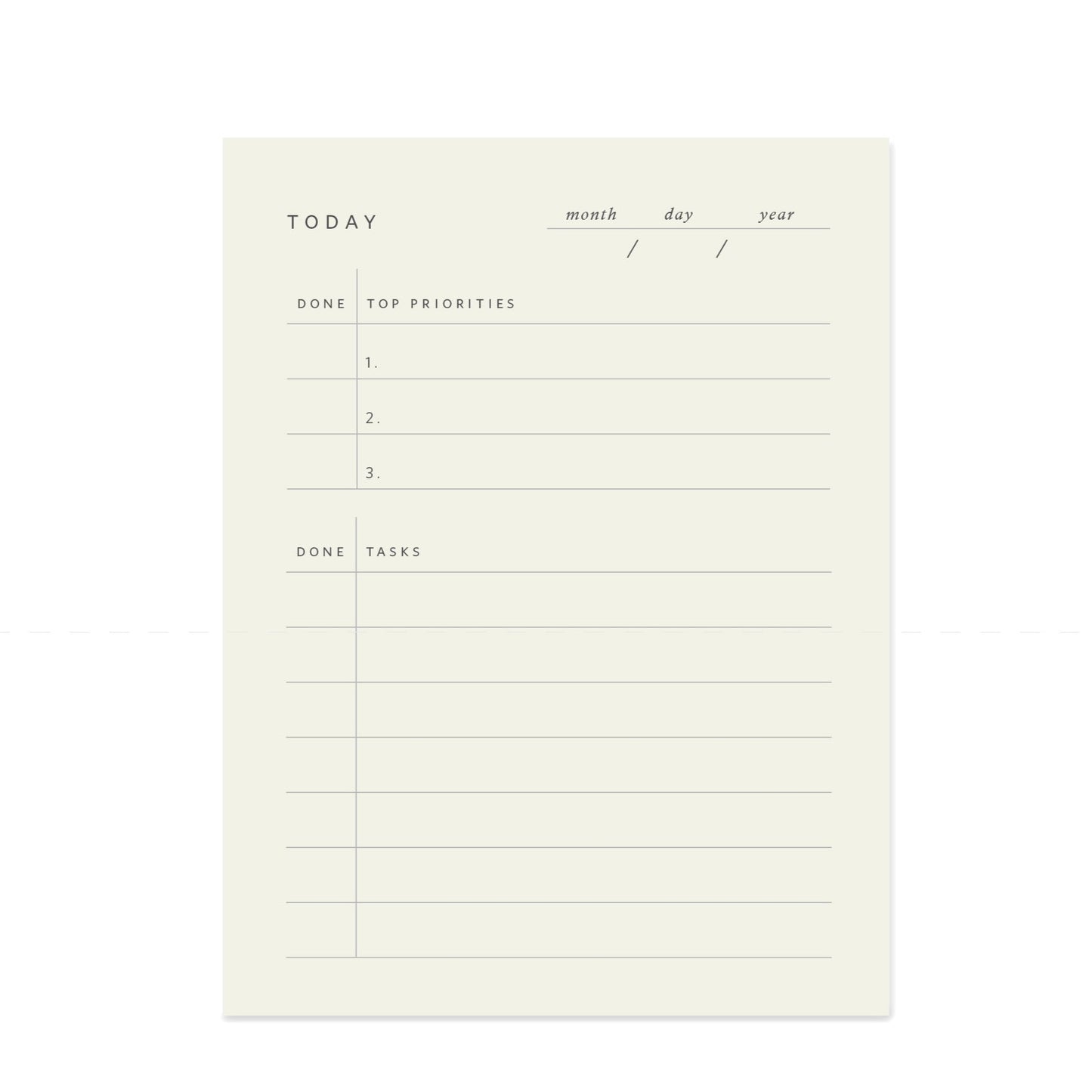 To Do Today Block Notepad