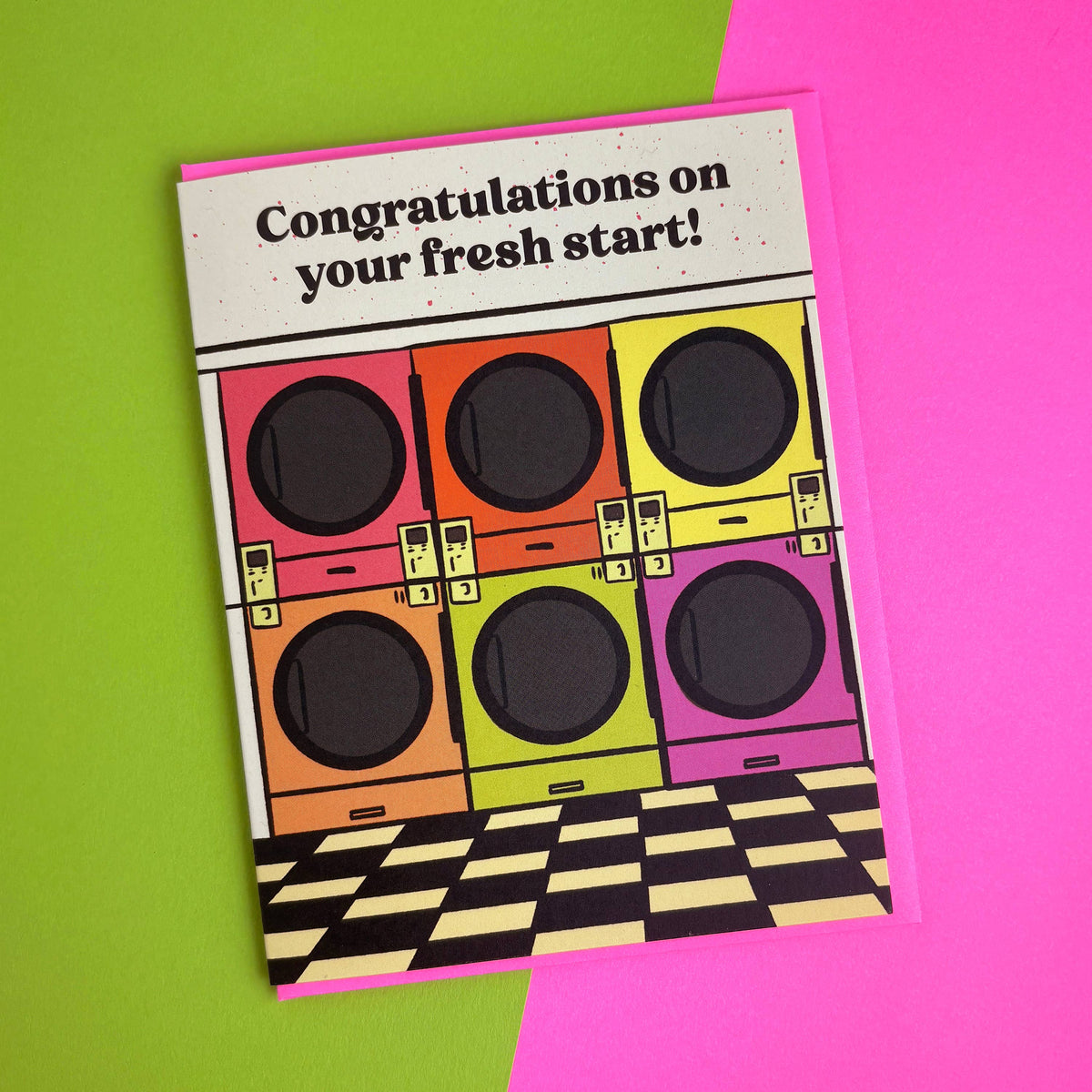 Laundromat Congratulations Card